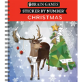 Brain Games - Sticker by Number: Christmas (28 Images to Sticker - Reindeer Cover): Volume 1