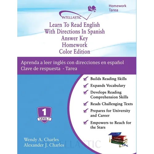Learn To Read English With Directions In Spanish Answer Key Homework: Color Edition