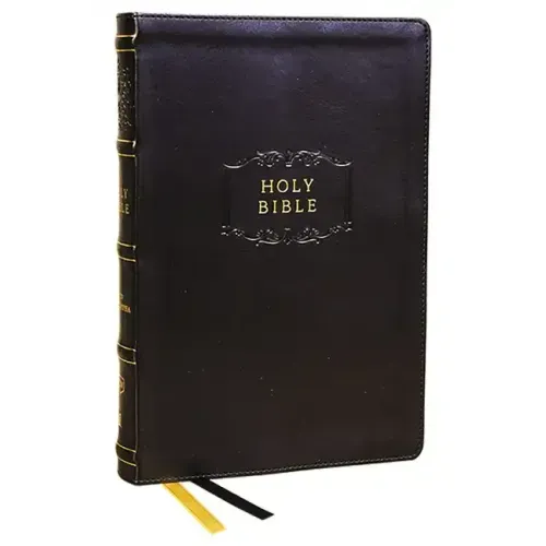 KJV Holy Bible with Apocrypha and 73,000 Center-Column Cross References, Black Leathersoft, Red Letter, Comfort Print (Thumb Indexed): King James Vers