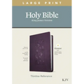 KJV Large Print Thinline Reference Bible, Filament Enabled Edition (Red Letter, Leatherlike, Floral/Purple)