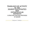 Semblance of activity at the shared postsynapses and extracellular matrices: A structure-function hypothesis of memory