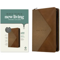 NLT Large Print Thinline Reference Zipper Bible, Filament Enabled (Leatherlike, Messenger Stone & Camel, Red Letter)