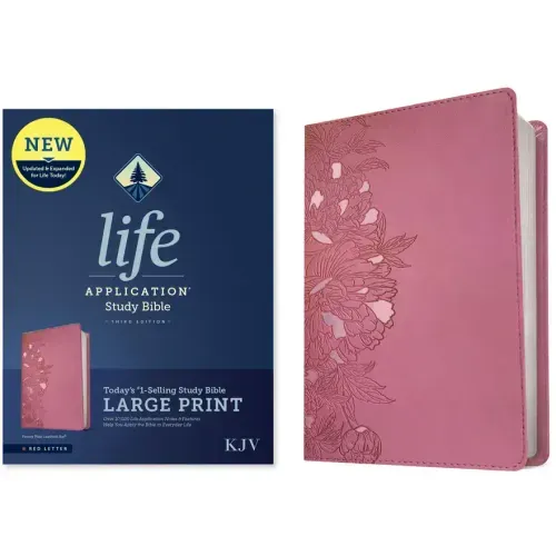 KJV Life Application Study Bible, Third Edition, Large Print (Leatherlike, Peony Pink, Red Letter)