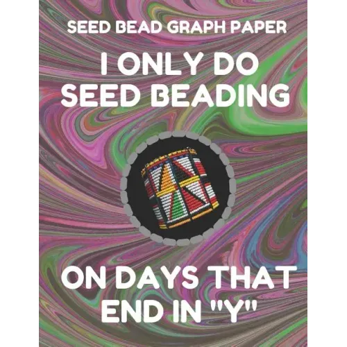 Seed Bead Graph Paper: Book for Designing Seed Beading Patterns, 8.5 by 11 Inches, Large Size, Funny Days Dark Swirl Cover