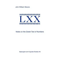 Notes on the Greek Text of Numbers