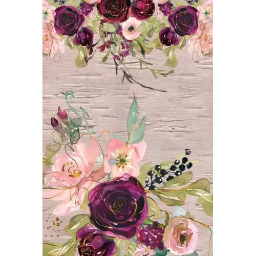 Notebook: Pretty Pink & Purple Roses 120 Page