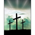 The Cross Christian Inspirational Notebook: 100 Pages 8.5" X 11" Wide Ruled Line Paper