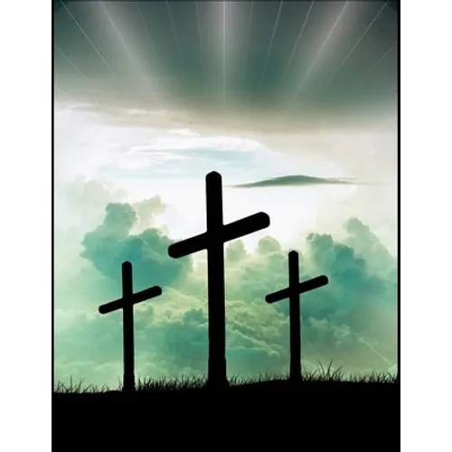 The Cross Christian Inspirational Notebook: 100 Pages 8.5" X 11" Wide Ruled Line Paper