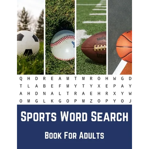Sports Word Search Book For Adults: Large Print Puzzle Book Gift With Solutions