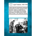 Labor's Plan for Government Ownership and Democracy in the Operation of the Railroads: Based on Statements by Glenn E. Plumb Before the Interstate Com