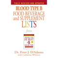 Blood Type B Food, Beverage and Supplement Lists