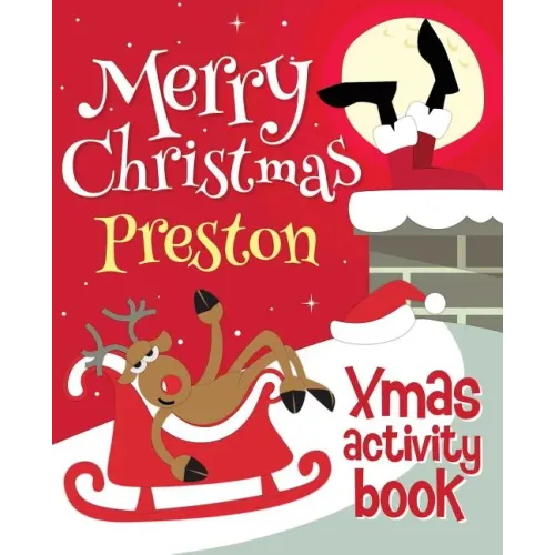 Merry Christmas Preston - Xmas Activity Book: (Personalized Children's Activity Book)