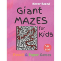 GIANT MAZES for Kids: Puzzle Games Age 6-10:: NEVER BORED Paper & Pencil Games -- Kids Activity Book, Pink- Find your way - Fun Activities f