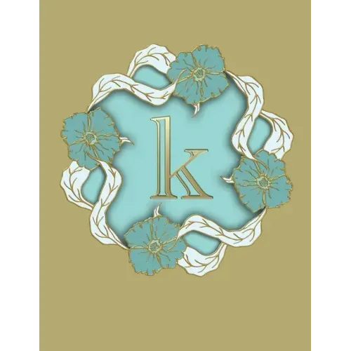 K: 100 Pages 8.5" X 11" Monogram Notebook College Ruled Line Paper