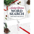 Nostalgic Christmas Word Search LARGE PRINT for Adults: Holiday Puzzle Book with Illustrations & Answers