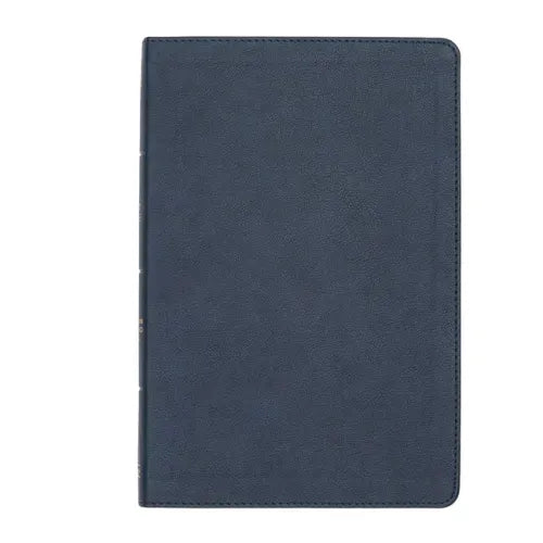 CSB Large Print Thinline Bible, Navy Leathertouch