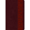 ESV Large Print Personal Size Bible, Red Letter (Trutone, Mahogany, Trellis Design)
