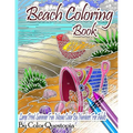 Beach Coloring Book- Large Print Summer Fun Mosaic Color By Numbers For Adults: Ocean Art For Stress Relief and Relaxation