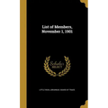 List of Members, November 1, 1901