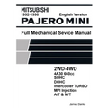 Mitsubishi Pajero Mini 660cc English Mechanical Factory Service Manual