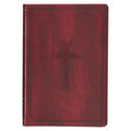 KJV Holy Bible, Thinline Large Print Faux Leather Red Letter Edition - Thumb Index & Ribbon Marker, King James Version, Burgundy