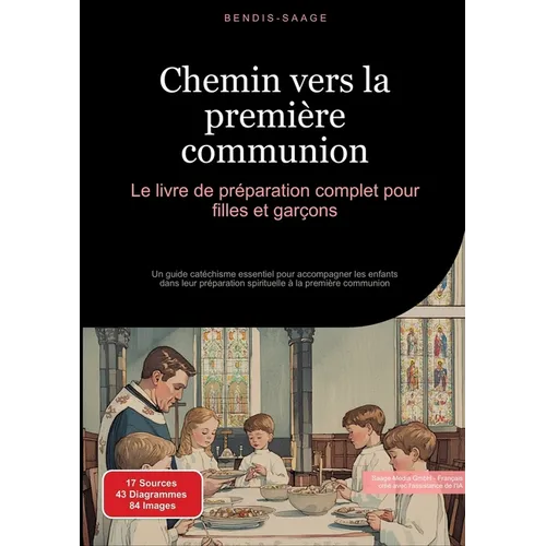 Chemin vers la première communion: Le livre de préparation complet pour filles et garçons: Un guide catéchisme essentiel pour accompagner les enfants