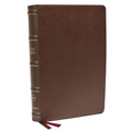 Nkjv, Large Print Verse-By-Verse Reference Bible, MacLaren Series, Genuine Leather, Brown, Comfort Print: Holy Bible, New King James Version