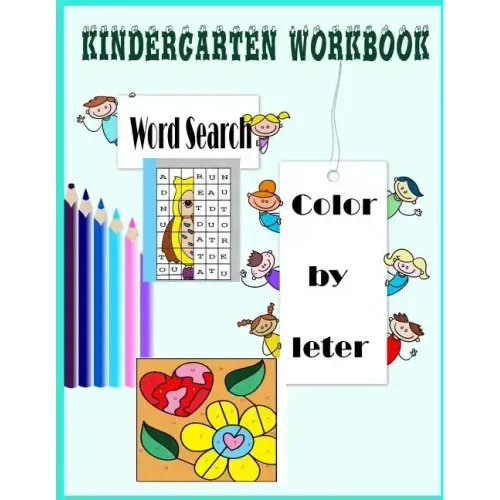 Kindergarten workbook color by letter word search: Children's Book/Color by letter/word search/ coloring / Kids workbook/ activity book/ Family relati