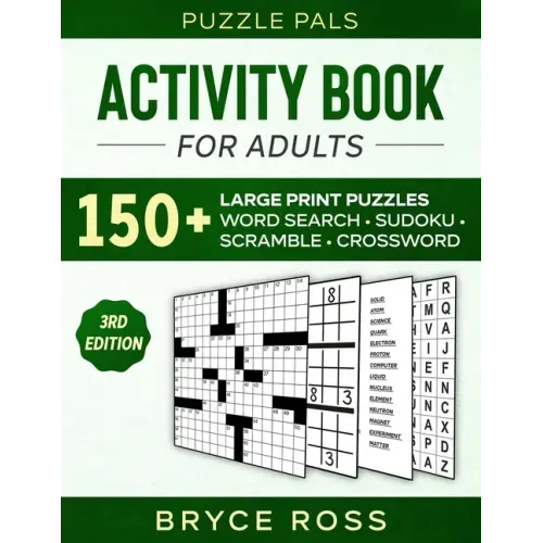 Activity Book for Adults: 150+ Large Print Sudoku, Word Search, and Word Scramble Puzzles