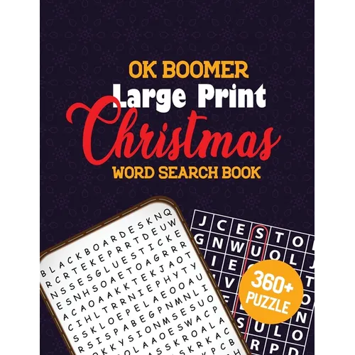 OK Boomer Large Print Christmas Word Search Book: Unique Large-Print Christmas Word Search Puzzle Book for Adults Brain Exercise Game