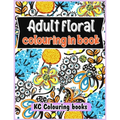 Adult floral colouring in book