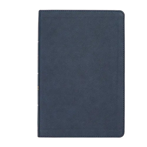 CSB Large Print Thinline Bible, Navy Leathertouch