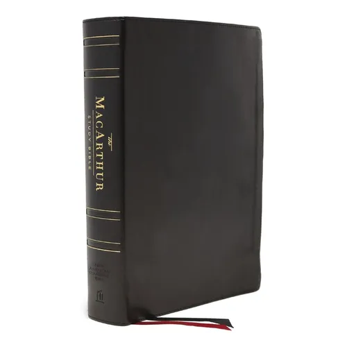 Nasb, MacArthur Study Bible, Black Genuine Leather, Thumb Indexed, 1995 Text, Comfort Print: Unleashing God's Truth One Verse at a Time (Holy Bible, N