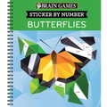 Brain Games - Sticker by Number: Butterflies (28 Images to Sticker)