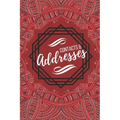 Contacts & Addresses: Geometric Design (Red, Black & White) Small 6" X 9"