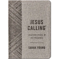 Jesus Calling, Textured Gray Leathersoft, with Full Scriptures: Enjoying Peace in His Presence (a 365-Day Devotional)