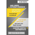 One Liners Without Foreskin. English-Spanish Bilingual Short Read. Parallel Text: The best Jewish humor to read without guilt for both Spanish and Eng
