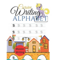 cursive writing alphabet: writing letters on cursive, practice handwriting cursive alphabet, master writing skills, very helpful for kids to wri
