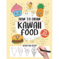 How to draw Kawaii Food: 21 step-by-step
