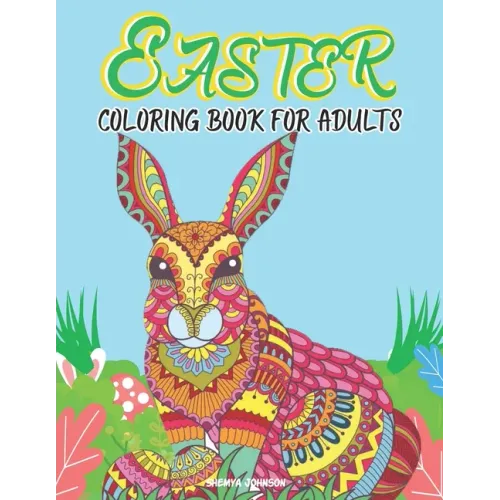 Easter Coloring Book for Adults: Easy and Large Designs