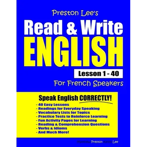 Preston Lee's Read & Write English Lesson 1 - 40 For French Speakers
