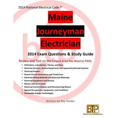 Maine 2014 Journeyman Electrician Study Guide