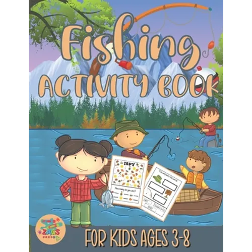 fishing activity book for kids ages 3-8: fishing gift for kids ages 3 and up