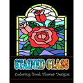 Stained Glass Coloring Book Flower Designs: An Adult Coloring Book with 42 Beautiful Flower Designs for Relaxation and Stress