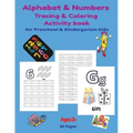 Alphabet and Numbers Tracing and Coloring Activity Book