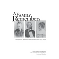 A Family Remembers: German-Jewish Life from 1848 to 1926