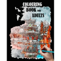 Colouring book for adults: city, houses, flowers, coloring books for adult, beautiful patterns and sketches to color