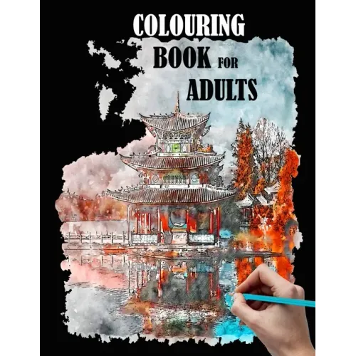 Colouring book for adults: city, houses, flowers, coloring books for adult, beautiful patterns and sketches to color