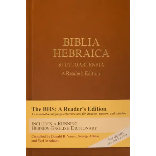 Biblia Hebraica Stuttgartensia (Bhs) (Hardcover): A Reader's Edition