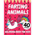 Farting Animals Coloring Book For Kids: Funny Animal Farts Relaxation Children Fun Lovers